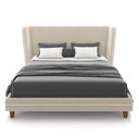 Ver imagem 6 de Cama King 195cm com Cabeceira Many P02 Veludo Bege - Mpozenato