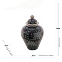 Ver imagem 7 de Potiche Vaso Decorativa em Porcelana Azul e Branco para Sala Quarto Eventos - 34x23cm