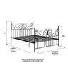 Cama King em Ferro Clássica Elizabeth:preto - 5