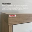Ver mais imagens de Balcão Multiuso Escritório com Gavetas e Portas Carvalho Branco