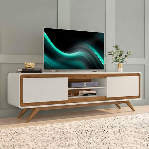 Rack Channel Nature/off White - Fabri Moveis