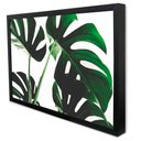 Ver imagem 3 de Quadro Decorativo Caixa Floral Folhas Tacolado Moldura Caixa 3cm Preta com Vidro 30 X 40cm
