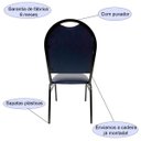 Ver imagem 5 de Kit 6 Cadeiras para Evento Empilhável cor Azul Marinho Encosto redondo com Puxador Poltronas do Sul
