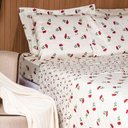 Ver imagem 2 de Cobre Leito Basic Casal Queen 3 Peças Floral Vermelho
