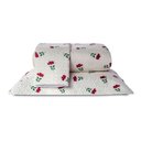 Ver imagem 1 de Cobre Leito Basic Casal Queen 3 Peças Floral Vermelho