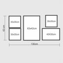 Ver imagem 3 de Quadros Decorativos Composição Ii - Moldura Branca 5 Peças