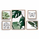 Ver imagem 1 de Quadros Canvas Decorativos Composição Ii - Moldura Natural 5 Quadros