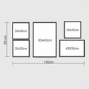 Ver imagem 2 de Quadros Canvas Decorativos Composição Ii - Moldura Natural 5 Quadros