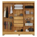 Ver imagem 3 de Cômoda Flora e Guarda Roupa Casal Prático Cinamon Touch Off White – Demóbile