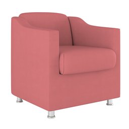 Kit 2 Poltronas Decorativas Veludo Reforçada Consultório Sala Suede Cor:rosa - 2