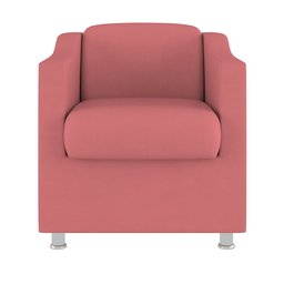 Kit 2 Poltronas Decorativas Veludo Reforçada Consultório Sala Suede Cor:rosa - 3