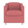 Kit 2 Poltronas Decorativas Veludo Reforçada Consultório Sala Suede Cor:rosa - 3