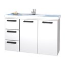 Ver imagem 1 de Gabinete Para Banheiro em Aço 3 Gavetas Damasco Branco - Cozimax