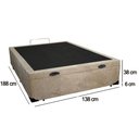 Ver imagem 3 de Cama Box Baú Casal Suede Sereneprime Bege 138x188x44