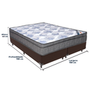 Ver imagem 3 de Cama Box e Colchão Iso Superpocket Molas Ensacadas Queen Ortobom: Marrom