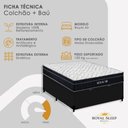 Ver imagem 5 de Cama Box com Baú Casal 138cm Royal Air Molas Ensacadas Sintético Preto Royal