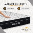 Ver imagem 7 de Cama Box com Baú Casal 138cm Royal Air Molas Ensacadas Sintético Preto Royal