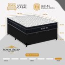 Ver imagem 4 de Cama Box com Baú Casal 138cm Royal Air Molas Ensacadas Sintético Preto Royal