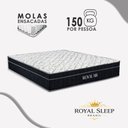 Ver imagem 2 de Cama Box com Baú Casal 138cm Royal Air Molas Ensacadas Sintético Preto Royal