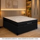 Ver imagem 6 de Cama Box com Baú Casal 138cm Royal Air Molas Ensacadas Sintético Preto Royal