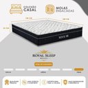 Ver imagem 3 de Cama Box com Baú Casal 138cm Royal Air Molas Ensacadas Sintético Preto Royal