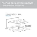 Ver imagem 2 de Cooktop à Gás Suggar 4 Queimadores Inox Bivolt Fg4134Ix