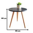 Ver imagem 3 de Mesa de Centro para Sala 45 Cm Retrô Móveis Kiss Preto