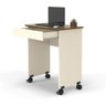 Mesa de Computador com Rodízios Davis Off White Freijó - 3
