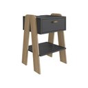 Ver imagem 5 de Mesa de Cabeceira Terni com Gaveta Prateleira e Tomada 41,5cm Cb220 Completa Móveis