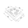 Cooktop à Gás 4 Queimadores Glass 60 Bivolt 16069 - Franke - 2