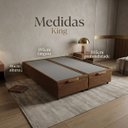 Ver imagem 5 de Base Cama Box Baú Premium Revestida em Linho King:Marrom