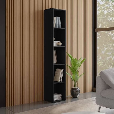 Estante Livreiro 4 Prateleiras Janaína - AJL Móveis - Preto
