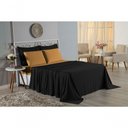 Ver imagem 4 de Jogo de Cama Casal Viúva Nobre 4 Peças Malha 100% Algodão - Preto / Cobre