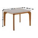 Ver imagem 3 de Conjunto Mesa de Jantar 120cm com 4 Cadeiras Estofadas Multimóveis Crrft-CON045 Madeirado/Off White