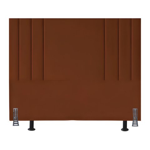Cabeceira Solteiro Estofada 90 Cm Suede Frame Cama Box:terracota