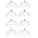 Ver imagem 1 de 8 Cúpulas Plástico 25cm Bolos Tortas Doces Pratos Rosa Himalaia Bubble Crippa