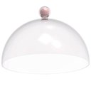 Ver imagem 2 de 8 Cúpulas Plástico 25cm Bolos Tortas Doces Pratos Rosa Himalaia Bubble Crippa