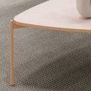 Ver imagem 4 de Mesa de Centro Triangular Pés Metálico Dourada Lina Off White