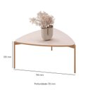 Ver imagem 3 de Mesa de Centro Triangular Pés Metálico Dourada Lina Off White