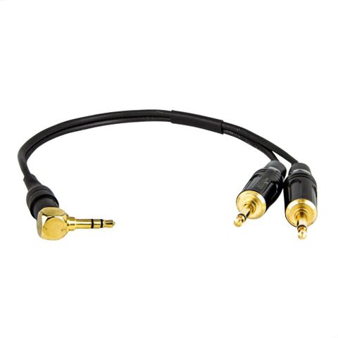 Cabo Adaptador P2 90° Graus para 2 P2 Mono - 2 Metros