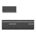 Ver imagem 7 de Armário de Cozinha Compacta com Rodapé Veneza Multimóveis MP2111.898 Preto/Branco