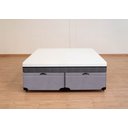 Ver imagem 3 de Cama Box Baú King Size Bipartida Serenelife - Suede Cinza Escuro