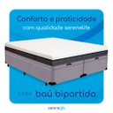 Ver imagem 5 de Cama Box Baú King Size Bipartida Serenelife - Suede Cinza Escuro