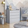Comoda com Trocador para Quarto Infantil Doce Sonho - Cinza Acetinado - 2