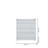 Comoda com Trocador para Quarto Infantil Doce Sonho - Cinza Acetinado - 3