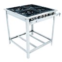 Ver imagem 1 de Fogão Industrial Baixa Pressão Extra Inox - 4 Queimadores: 2 Simples 2 Duplos - Venâncio Gás Glp