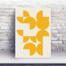 Placa MDF geométrico amarelo - 1