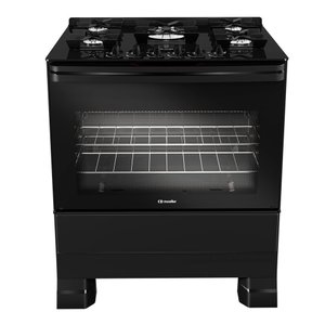 Fogão À Gás 5 Bocas Mueller, Preto Fosco Mfv5bf