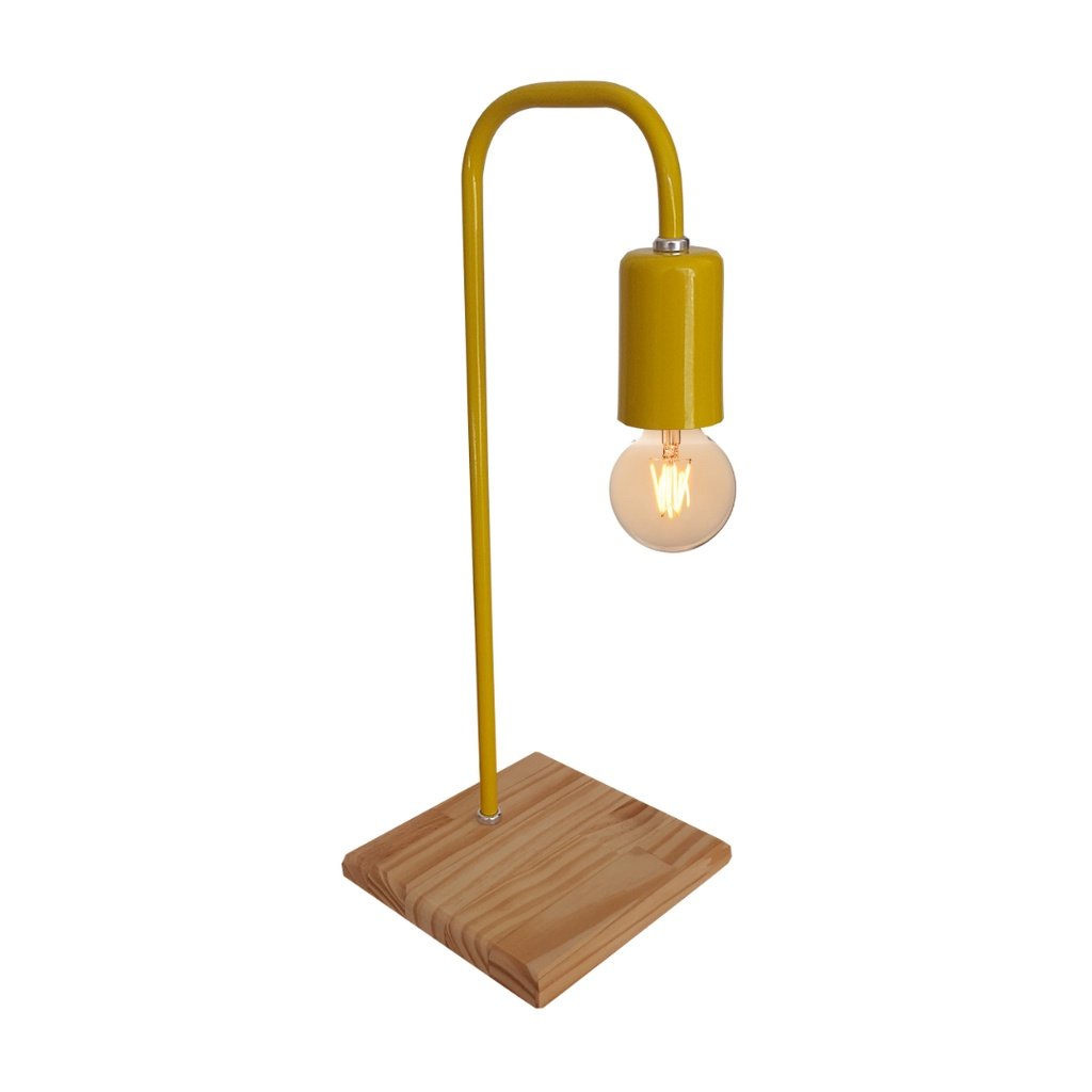 Luminária De Mesa Abajur Vintage Com Base Pinos – Soquete E-27 - ABF ...