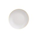 Ver imagem 1 de Prato Sobremesa Tramontina Anna em Porcelana Decorada em Acabamento com Fio Dourado 21 Cm Tramontina
